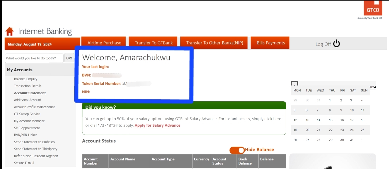 Gtbank internet banking 